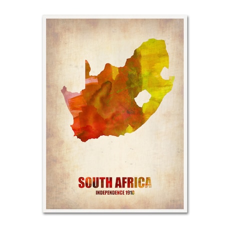 Naxart 'South Africa Watercolor Map' Canvas Art,14x19